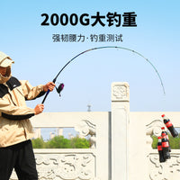Carbon Fiber Lure Fishing Rod Set with Reel, M-ML Action, Casting/Spinning, Freshwater/Saltwater