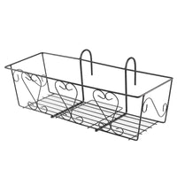 Adjustable Carbon Steel Railing Planter Holder for Home Garden
