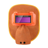 Cowhide Auto-Darkening Welding Helmet with Solar Power