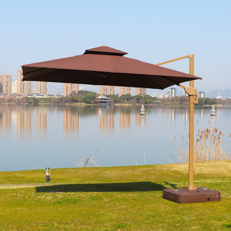 Outdoor Patio Cantilever Umbrella with Base, Aluminum Alloy Sunshade for Garden & Commercial Use
