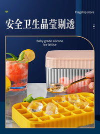 Silicone Ice Cube Tray with 32 Grids for Home Use, Food-Grade Ice Maker Mold
