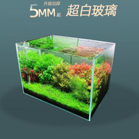 Crystal Clear Glass Aquarium for Betta Fish, Goldfish, and Aquatic Plants, Desktop Turtle Tank