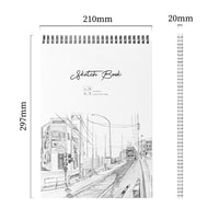 Deli 73627 A4 Sketchbook for Drawing and Art Practice, Thickened Paper for Students and Artists