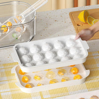 Stackable Ice Cube Tray with Lid and Storage Bin, Food-Grade Ice Ball Maker for Summer Drinks