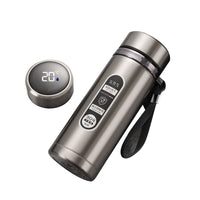 Smart Display Temperature Stainless Steel Insulated Water Bottle with Rope Handle