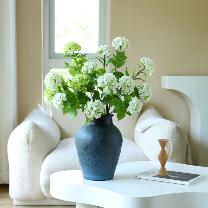 Premium 5-Head Hydrangea Artificial Flower Bouquet for Home Decor and Weddings