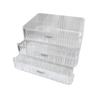 Acrylic Nail Art Storage Organizer Tray Set for Polish, Tools, and Accessories