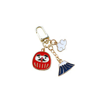 Japanese Daruma Fuji Mountain AirPods Case Keychain Charm