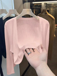Women's Ice Silk Knit Cardigan Sun Protection Shrug for Summer Dresses