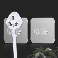 Self-Adhesive Power Plug Holder Hooks for Kitchen and Home Organization