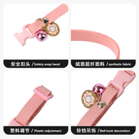 Pet Collar with Bell Pendant for Small to Medium Dogs and Cats, Adjustable Leash