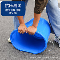 Large Capacity Thickened Plastic Water Bucket with Lid for Home, Outdoor, and Commercial Use