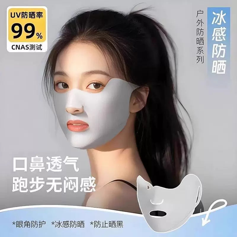 UV Protection Face Mask with Ear Loops for Outdoor Sports