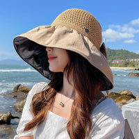 Women's UV Protection Sun Hat Wide Brim Bucket Hat for Outdoor Beach