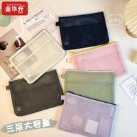 Mesh Travel Organizer Pouch Portable Small Sundries Bag Mini Cosmetic Bag ID Card Holder