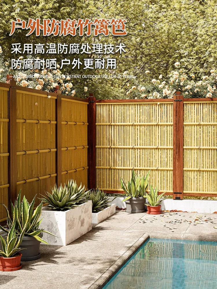 Outdoor Garden Privacy Fence Bamboo Screen Panel for Yard Decoration and Partition