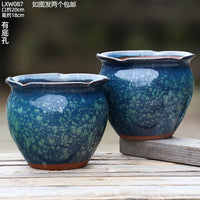 Large Caliber Terracotta Planter for Succulents and Orchids, Ceramic Flower Pot