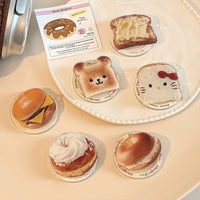 Cute Bread Toast MagSafe Compatible Retractable Phone Stand Portable Desktop Holder