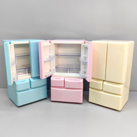 Miniature Dollhouse Double-Door Refrigerator & Outdoor Camping Set for Kids' Pretend Play