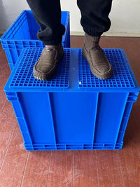 Stackable Plastic Storage Bin with Lid, Heavy-Duty Multi-Purpose Organizer for Tools and Parts