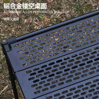 Portable Lightweight Carbon Fiber Folding Camping Table with Storage Net for Outdoor Travel