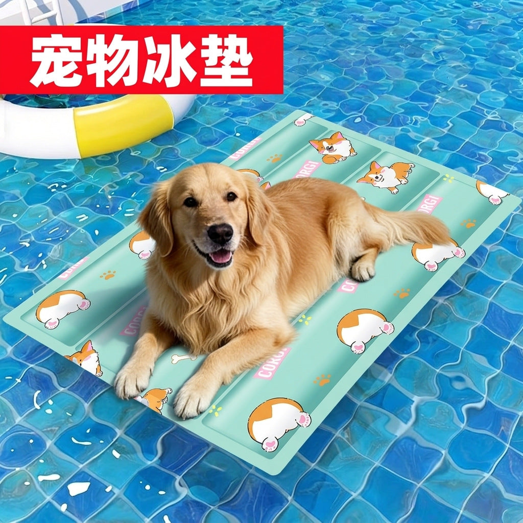 Pet Cooling Mat for Cats and Dogs, Pressure-Activated Gel Pad, Non-Toxic, Scratch-Resistant, No Water Needed