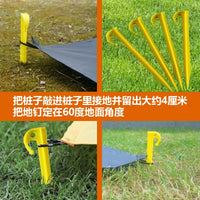 Tent Stakes for Outdoor Camping and Beach Use, Plastic Hammer Included