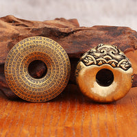 Solid Brass Pixiu and Six-Character Mantra Safety Buckle Keychain Pendant