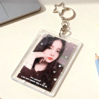 Acrylic Transparent Photocard Holder Keychain for 3-inch Photos
