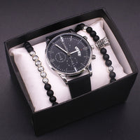 Men's Quartz Watch Gift Set with Bracelets