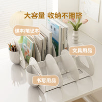 Acrylic Desktop Bookends and Organizer for Books, Files, and Stationery