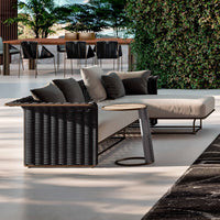 Outdoor Patio Wicker Sofa Lounge Bed Furniture Set Balcony Nordic Designer Leisure Combination Rattan Chair