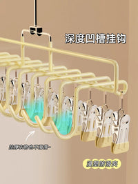 Hat Organizer Wall Mount with Clips for Baseball Caps, Berets, and Bucket Hats - Space-Saving Closet Storage