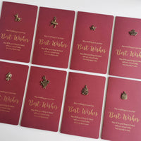 Burgundy Retro Hot Stamping Creative Birthday Card, Thank You, Christmas, New Year Business Greeting Card for Clients