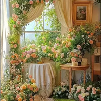 Monet Artificial Flower Waterfall Arch for Wedding & Storefront Decor