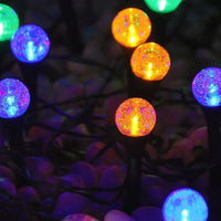 Solar LED Bubble Ball String Lights for Outdoor Garden Decoration