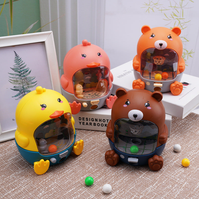 Mini Tabletop Interactive Sports Game Machine for Kids - Bear Basketball & Duck Football