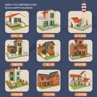 Kids' Mini Masonry House Building Kit - DIY Construction Model Toy with Real Bricks