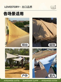 Triangular Thickened Waterproof UV Protection Sun Shade Sail for Outdoor Patio Garden Balcony