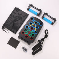 Portable Push-Up Board with Resistance Bands for Home Muscle Training