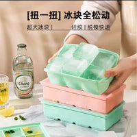 Silicone Ice Cube Tray for Whiskey and Cocktails, Large Square Ice Mold for Home Bar and Commercial Use