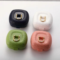 Mini Portable Jewelry Organizer Box with Mirror, Anti-Oxidation Travel Case for Earrings and Rings