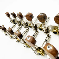 6-in-line 12-String Guitar Tuning Pegs with Acacia Wood Knobs