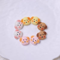 Cute Cartoon Simulation Dog Head Perforated Resin Accessories DIY Handmade Creative Bracelet Beaded Material