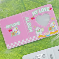 Cute 3-inch Mini Photo Album for Instax & Kpop Photocards, Aesthetic Small Card Holder Book