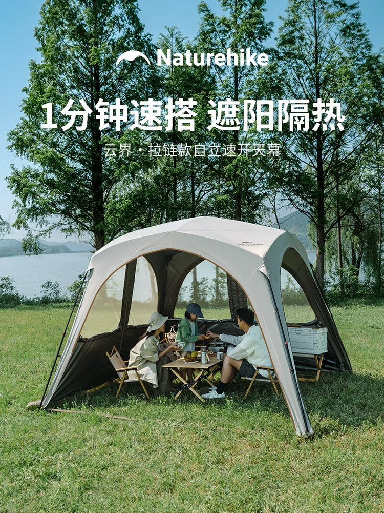 Naturehike Cloud Boundary Quick-Open Dome Tent with Zipper for Camping and Tailgating