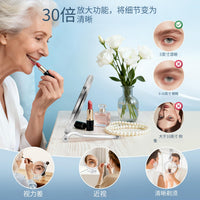 Double-Sided Magnifying Makeup Mirror with Foldable Stand, 10X-40X Magnification