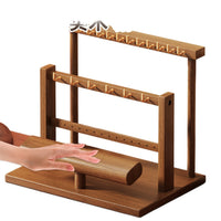 Solid Wood Multi-Layer Jewelry Display Stand for Bracelets Necklaces and Accessories