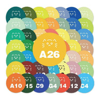 Cute Cat Perler Bead Color Chart Stickers for DIY Crafts - 295 Colors
