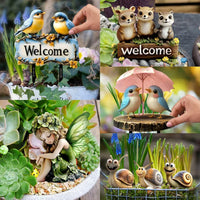 PVC Garden Stakes Decorative Yard Signs for Holiday and Garden Decor